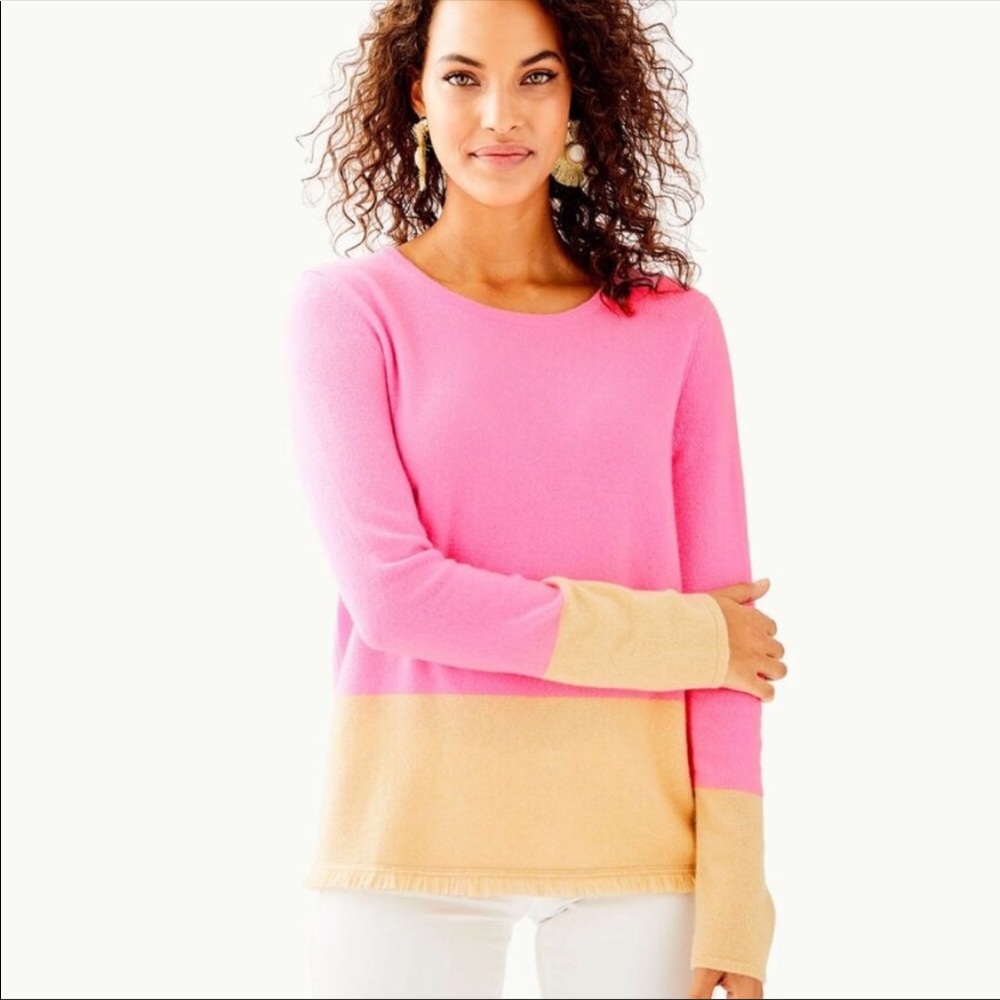 Lilly Pulitzer Rico Cashmere Color Block Sweater XXS